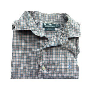 Ralph Lauren Men's Long Sleeve Button-Down,Size XL, Pink And Blue, Gender Reveal